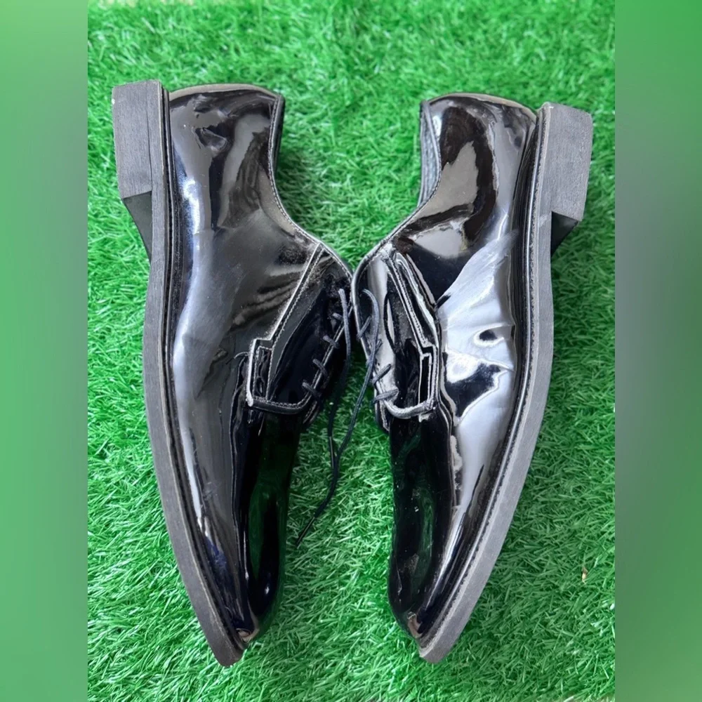 Bates‎ Men's Black Leather Dress Shoes Size 12D